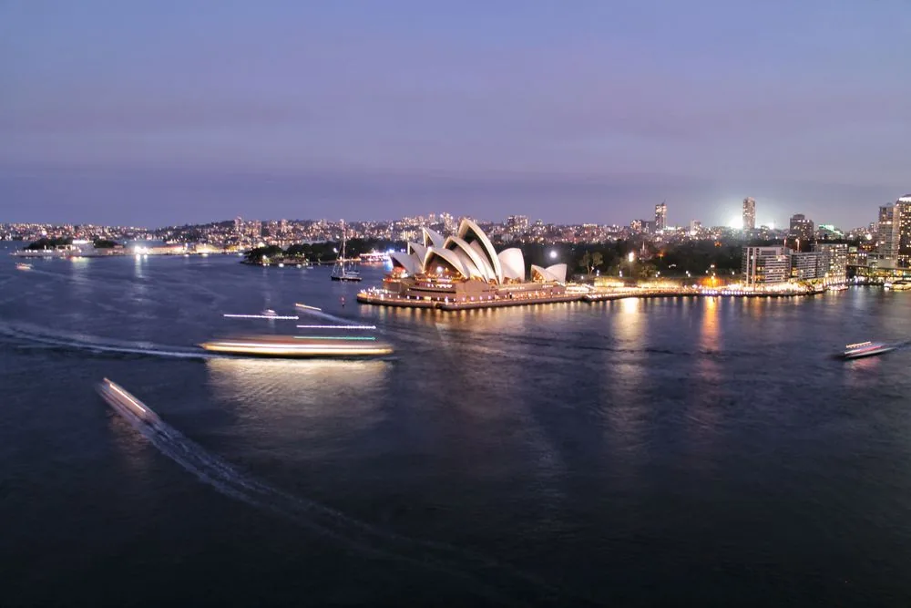 Sydney Opera House and harbour, New South Wales